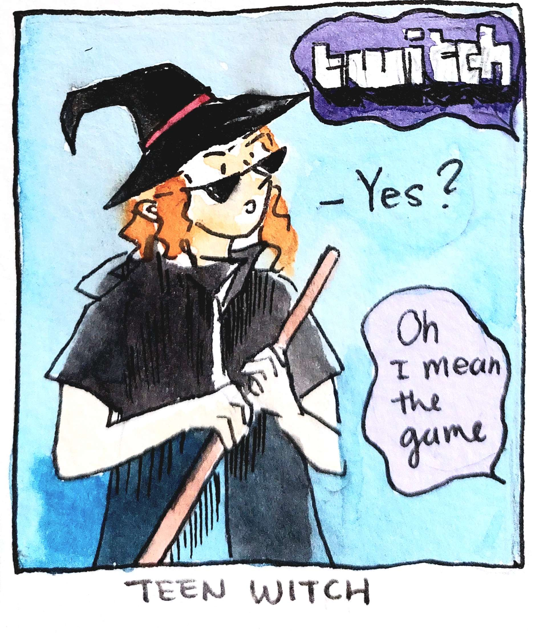 Teen Witch editorial illustration for The Peak